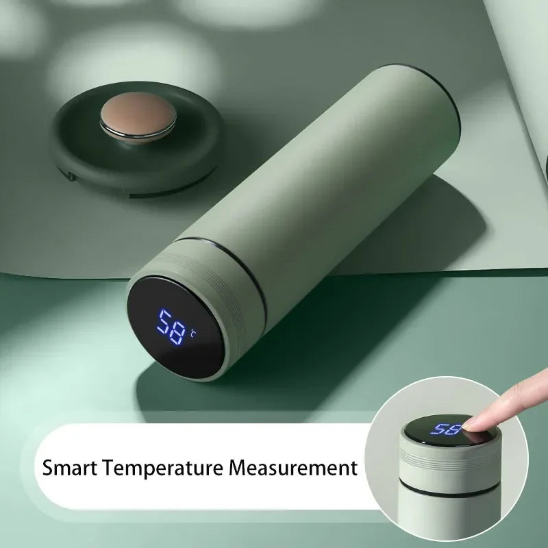 480Ml Smart Water Bottle Thermal Custom Logo 304 Stainless Steel Led Water Bottle with Temperature Display Christmas Gift