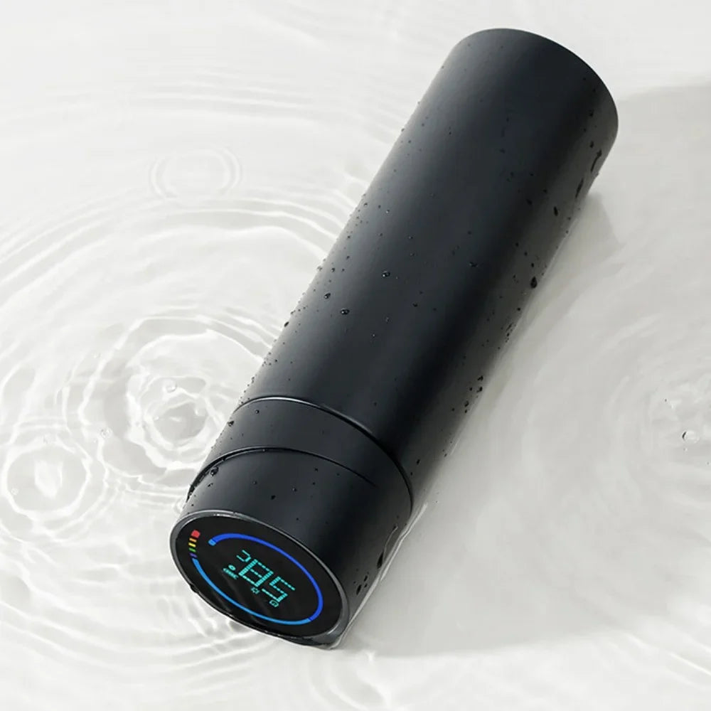 304 Stainless Steel 450Ml UVC Light Sterilizing Water Bottle Double Insulated LCD Display Smart Cup UV Sterilization Thormos